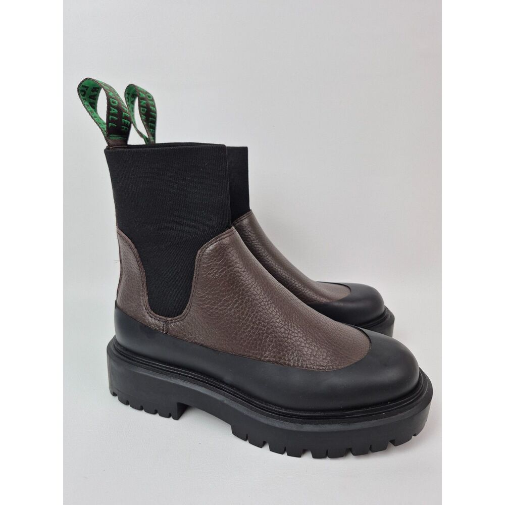Loeffler Randall Women's Tmoro Brown Black Suri Chelsea Boots Size 8.5